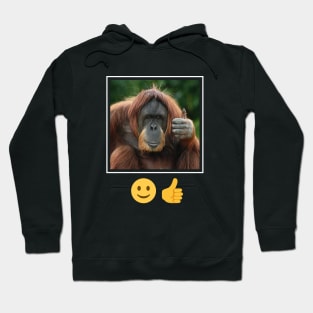 Orangutan Thumbs Up Emoji Hoodie